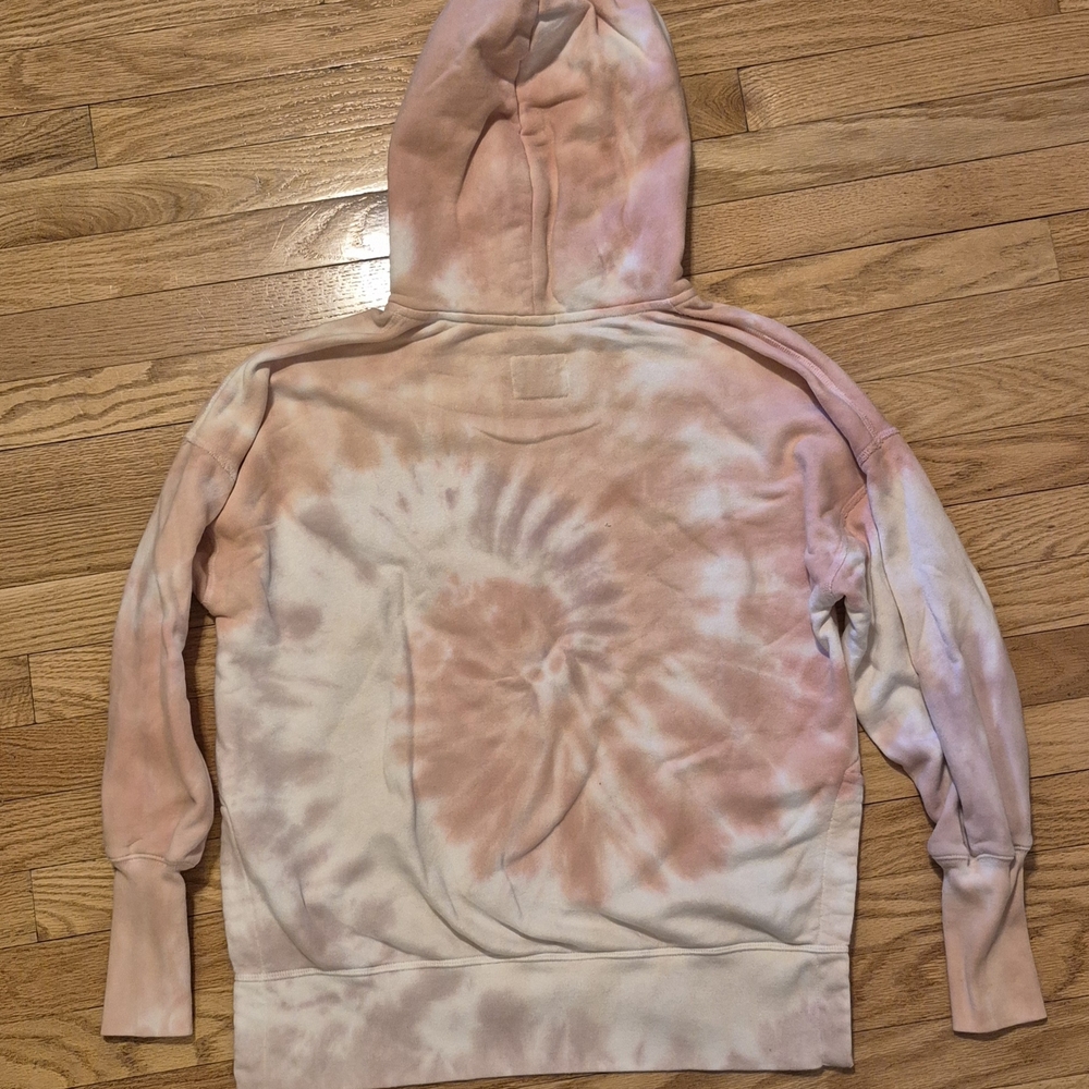Abercrombie & Fitch Women's Size XS Pink & White Tie Dye Hoodie EUC - Picture 2 of 5